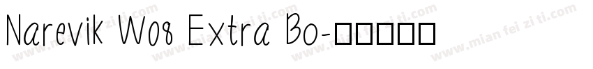 Narevik W08 Extra Bo字体转换